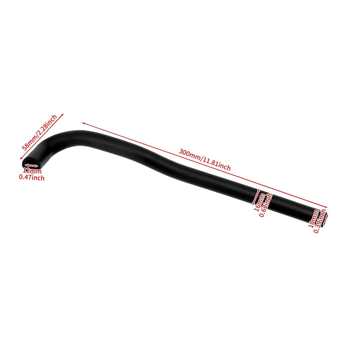 Durite de vidange en caoutchouc noir pour Harley-Davidson Sportster - vue 6