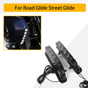 Feux LED de carénage inférieur avec clignotants pour Harley Touring - vue 1
