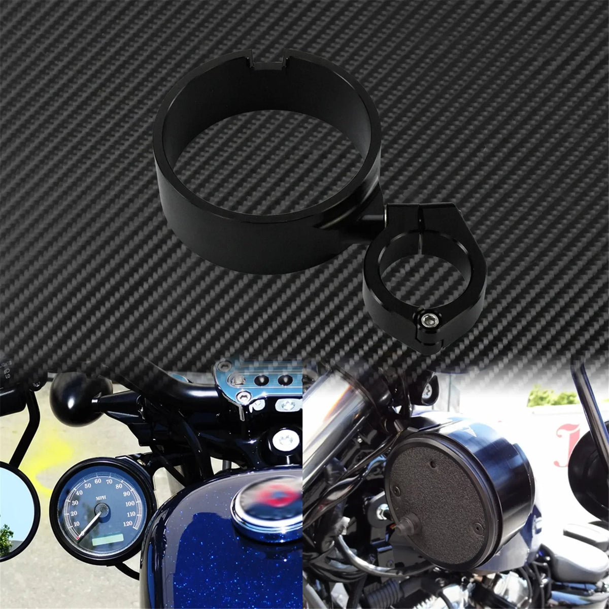 Support de compteur latéral pour Harley Sportster Dyna - vue 4