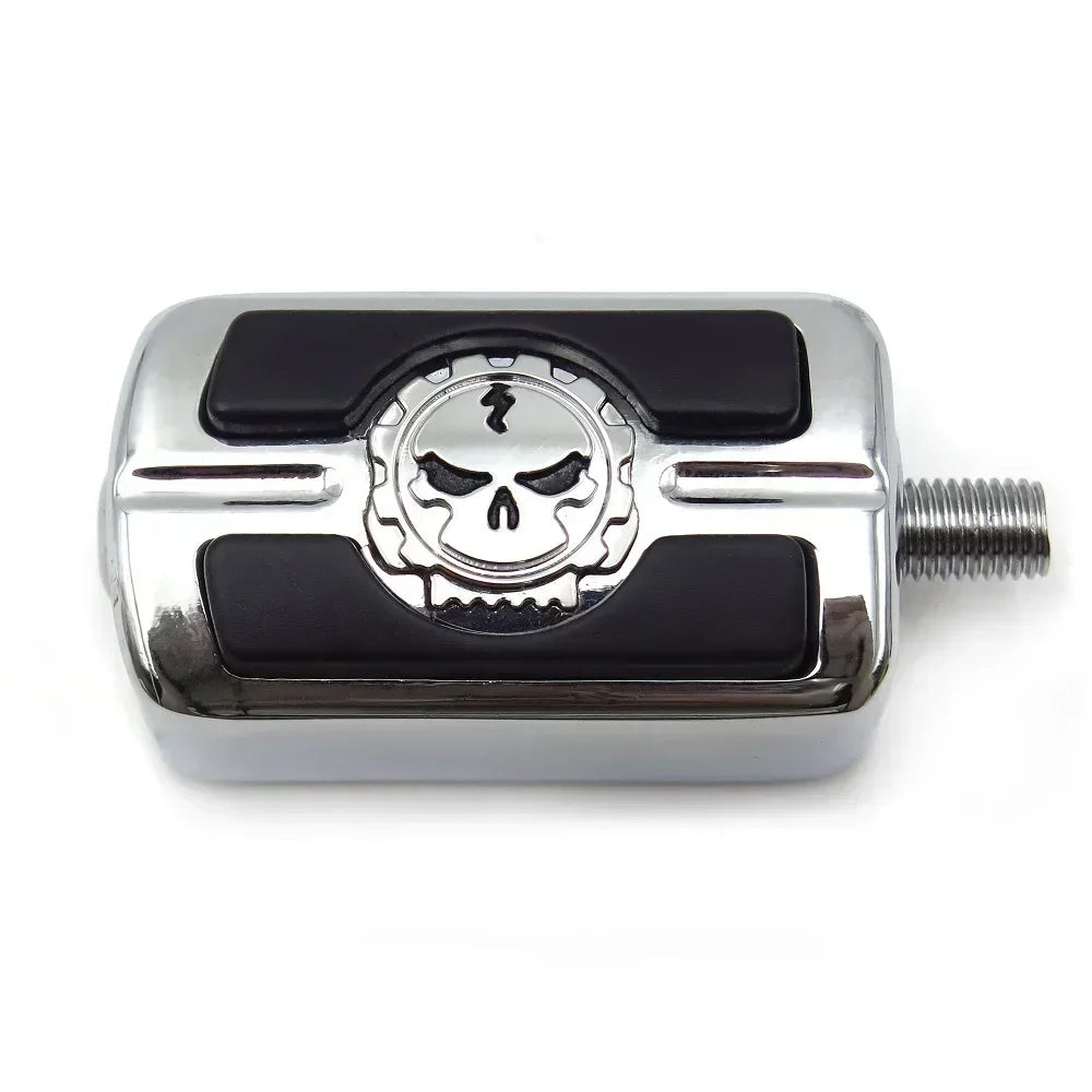 Pédale de sélecteur chromée motif tête de mort - Harley Chopper, Touring, Cruiser, Custom – photo 1/10