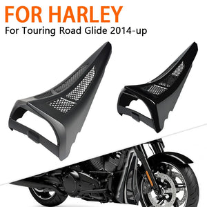 Spoiler menton avant avec grille pour moto Harley Touring - vue 1