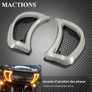 Feux LED d'accent de calandre de phare, clignotant intégré - Harley Touring Road Glide FLTRX 2015 et + – photo 1/7