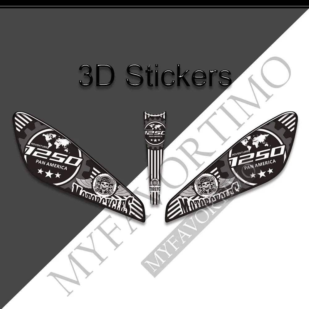 Protection de réservoir 3D noire sur Harley Pan America - vue 9
