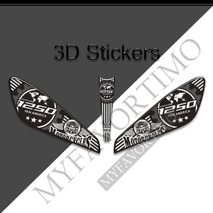 Protection de réservoir 3D noire sur Harley Pan America - vue 9