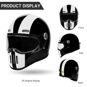 Casque moto intégral en fibre de carbone - vue de profil - vue 4