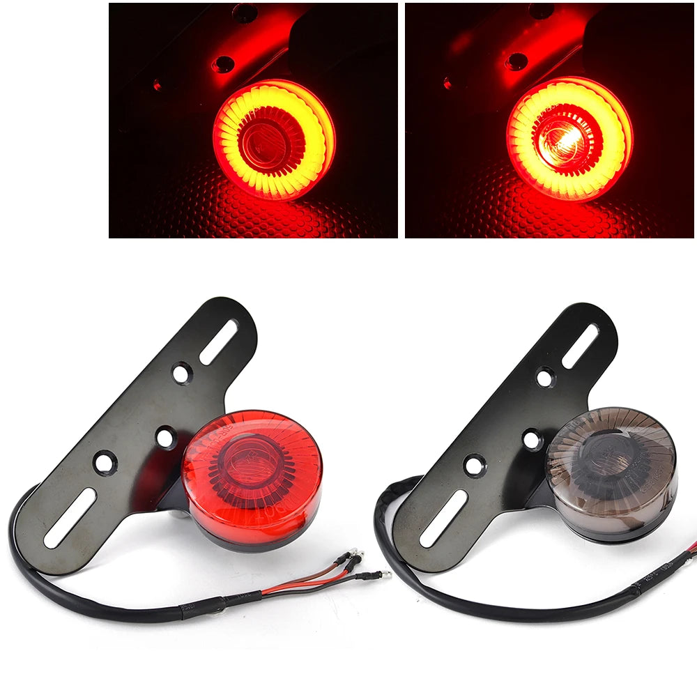 Feu arrière stop LED rond pour Harley Sportster - vue 2