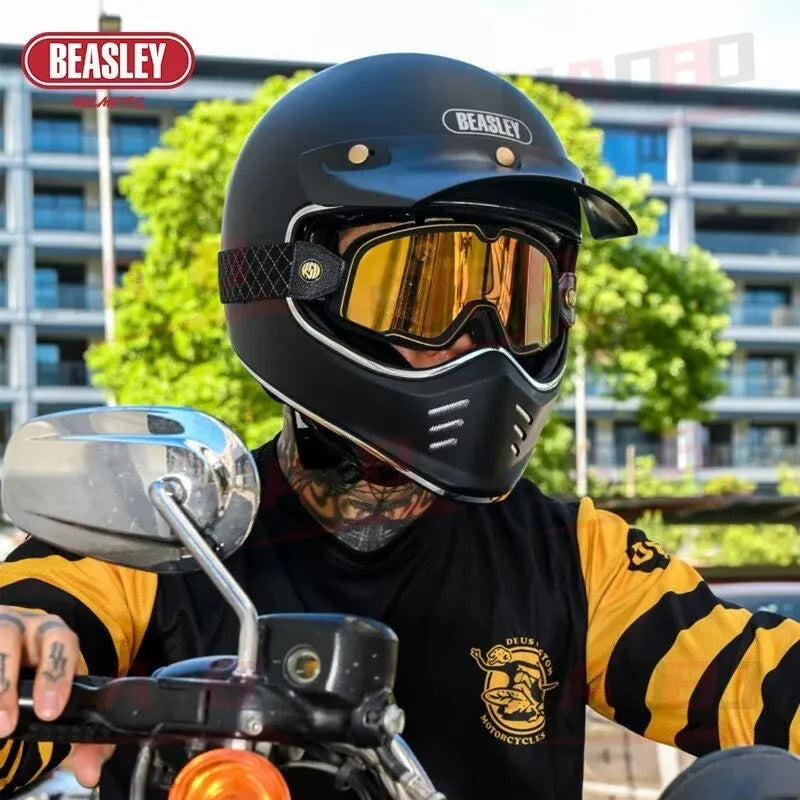Casque moto intégral rétro - vue produit - vue 1