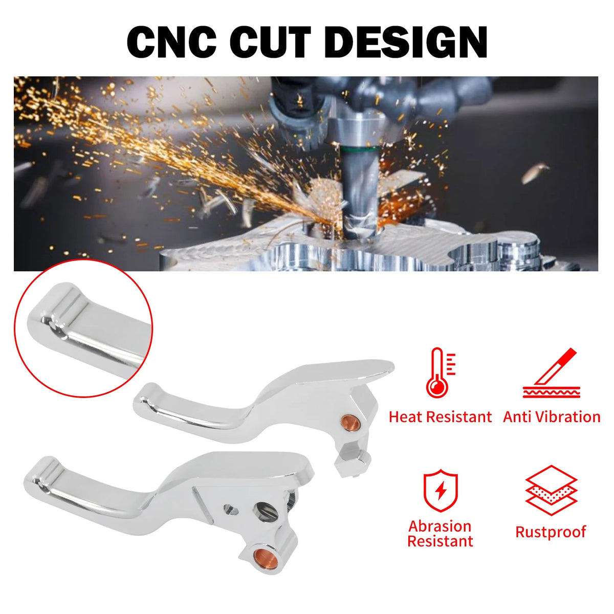 Leviers de frein et d'embrayage 3 doigts CNC pour Harley-Davidson Softail Low Rider, Street Bob, Breakout, Fat Boy, Slim 2018-2024 – photo 3/8