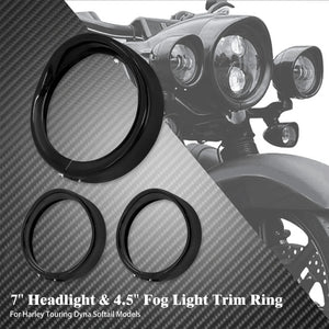 Cerclages de phare 7 pouces pour Harley Touring - vue 7