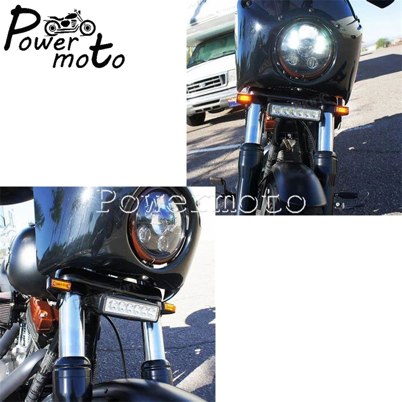 Clignotants LED de fourche 41 mm pour Harley - vue 6