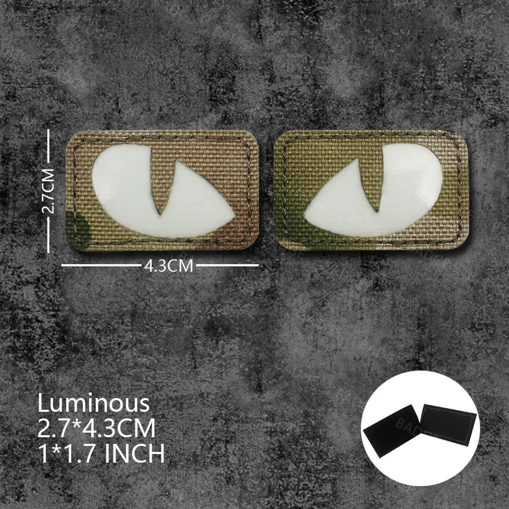 Écusson tactique phosphorescent yeux de chat - vue 33