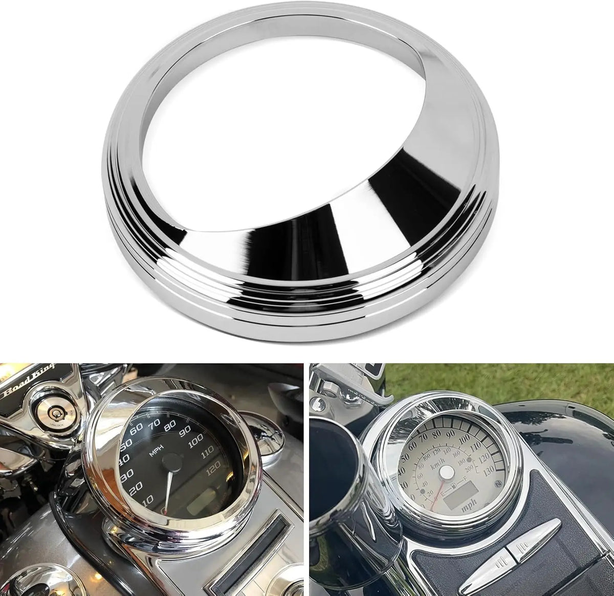 Visière de compteur 5 pouces pour Harley Road King Softail - vue 7