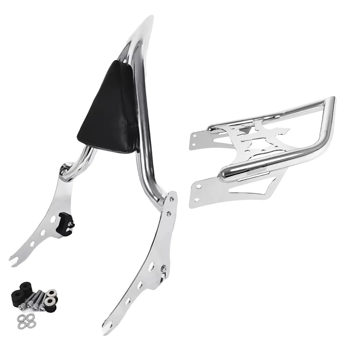 Dossier passager sissy-bar amovible avec porte-bagages pour Harley Softail - vue 8