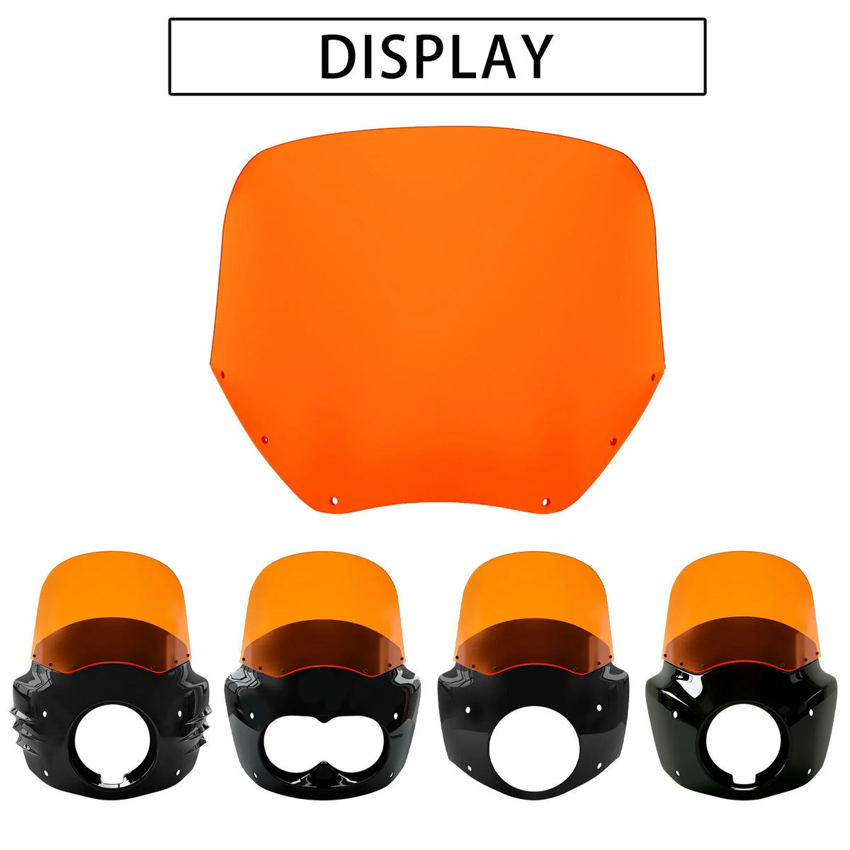 Pare-brise orange 11 pouces pour Harley Softail - vue 5