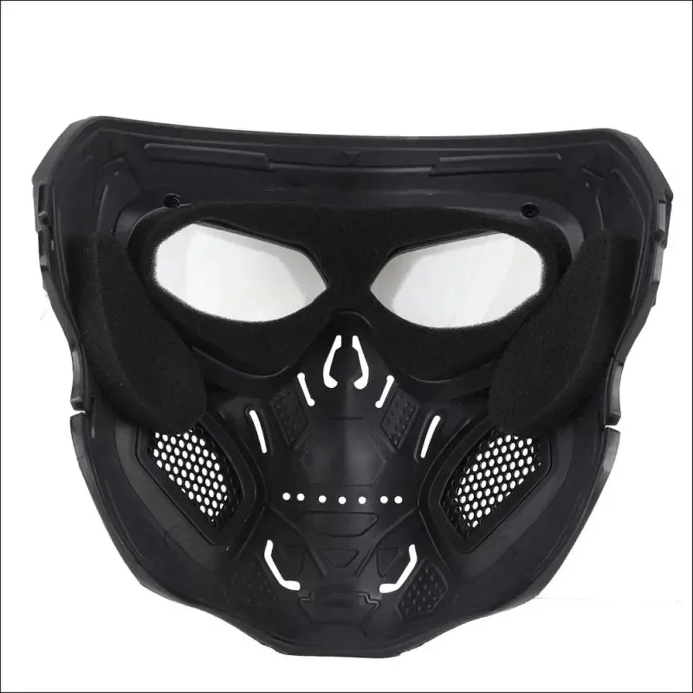 Masque intégral tête de squelette avec lunettes de protection pour moto - vue 5