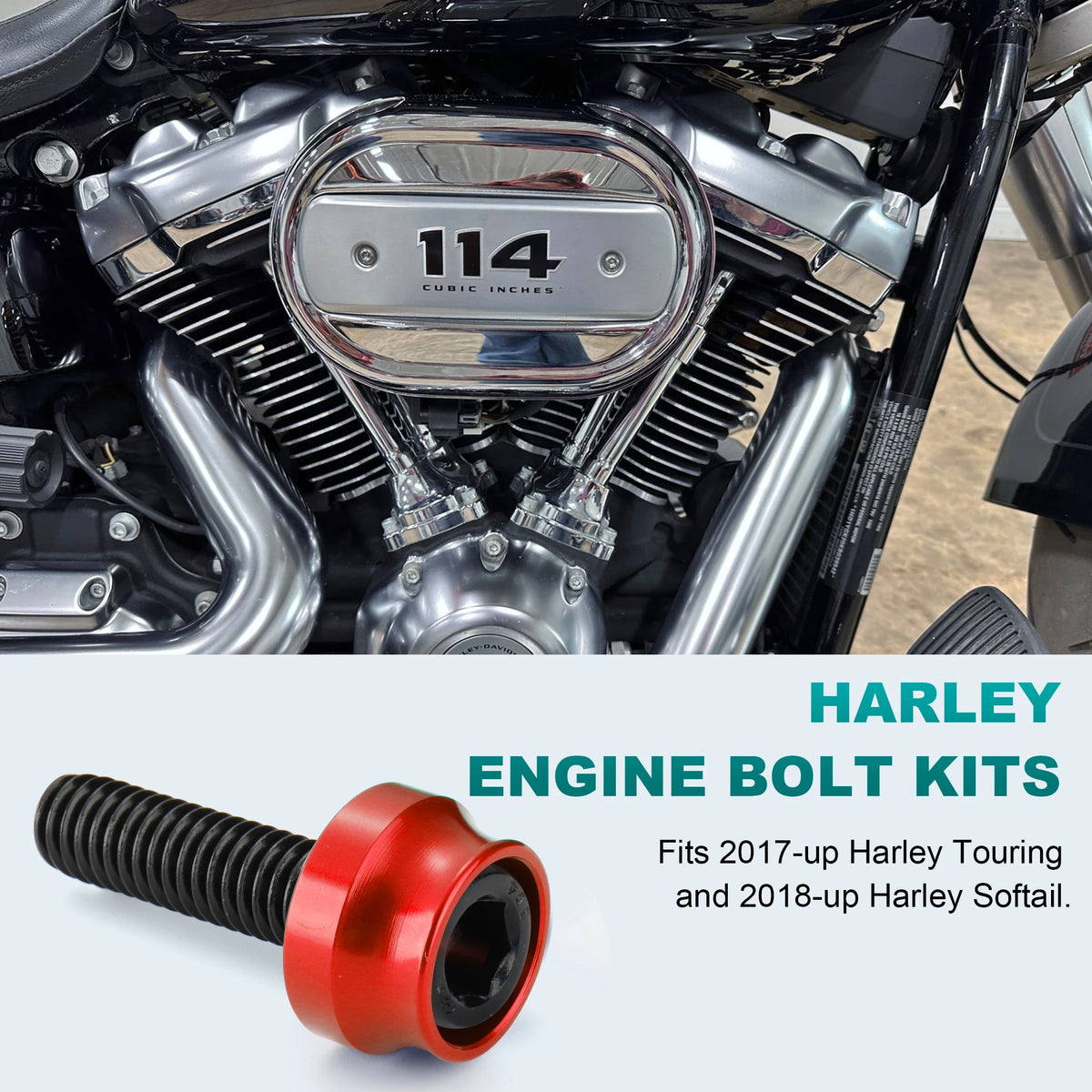 Kit Complet Boulons Moteur (84 pièces) - Harley-Davidson Touring 2017 et plus, Softail 2018 et plus – photo 2/8