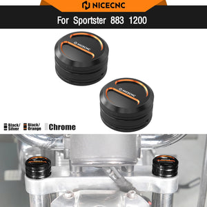 Caches d'Étrier de Fourche Supérieurs (Paire) Aluminium - Harley-Davidson Sportster 883/1200 – photo 1/9