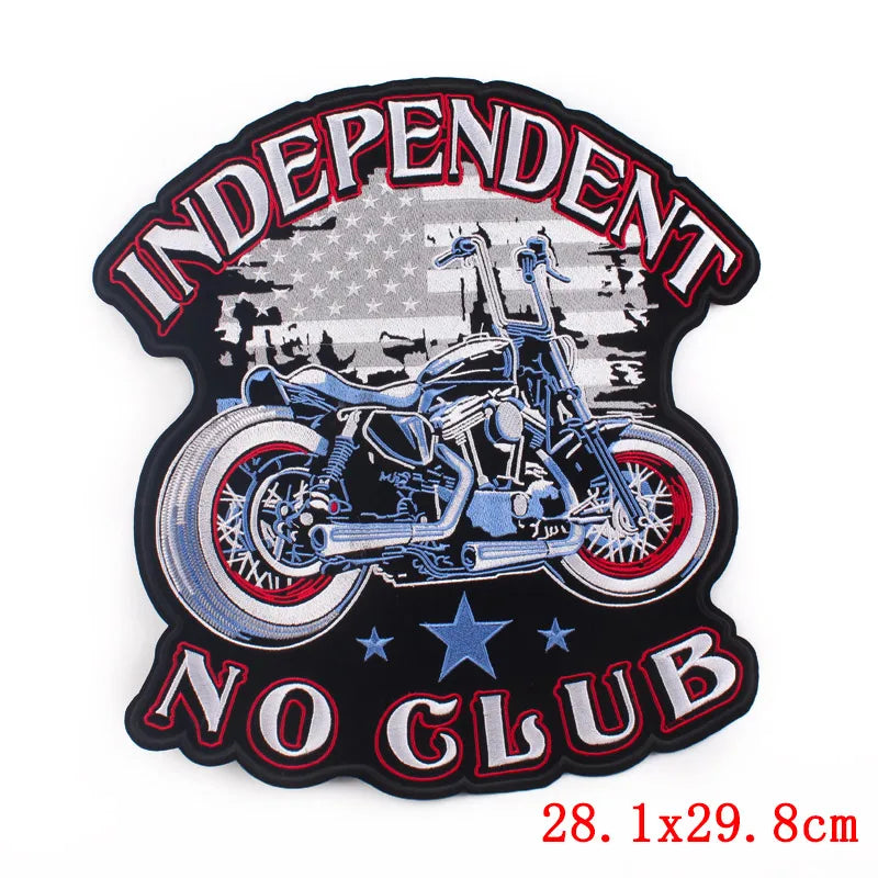 Écusson dorsal brodé biker punk crâne aigle - vue 42