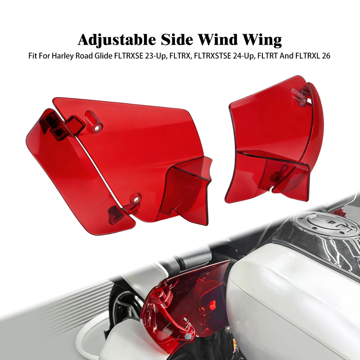 Déflecteurs d'Air Latéraux Réglables (Ailettes) - Harley-Davidson Touring CVO Road Glide, Road Glide, Road Glide ST/3/Limited 2023-2026 – photo 9/11