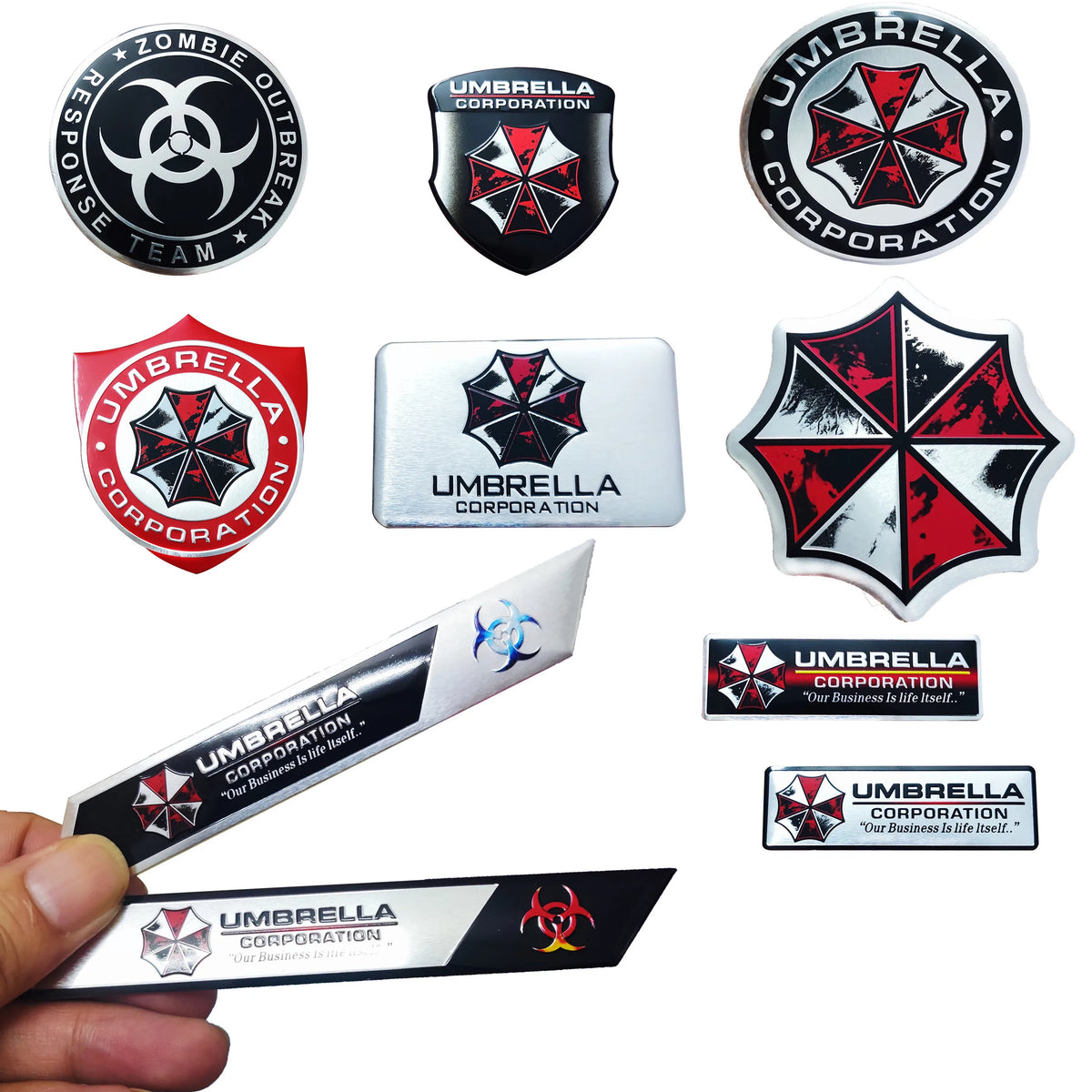 Badge autocollant 3D en aluminium pour réservoir de moto - vue 1