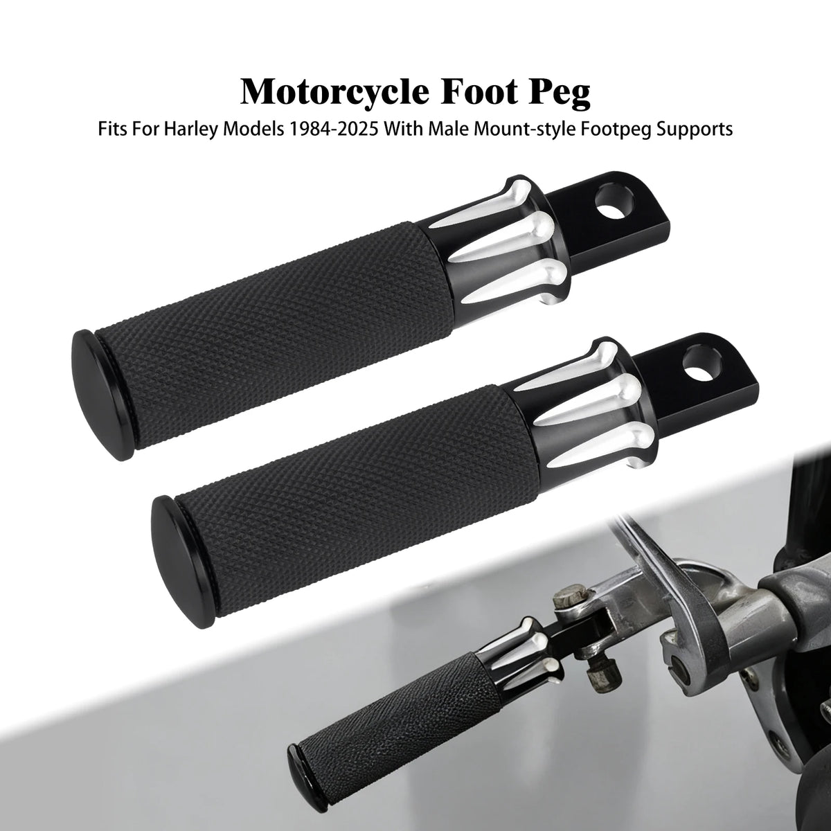 Repose-pieds passager chromé pour Harley-Davidson - vue 8