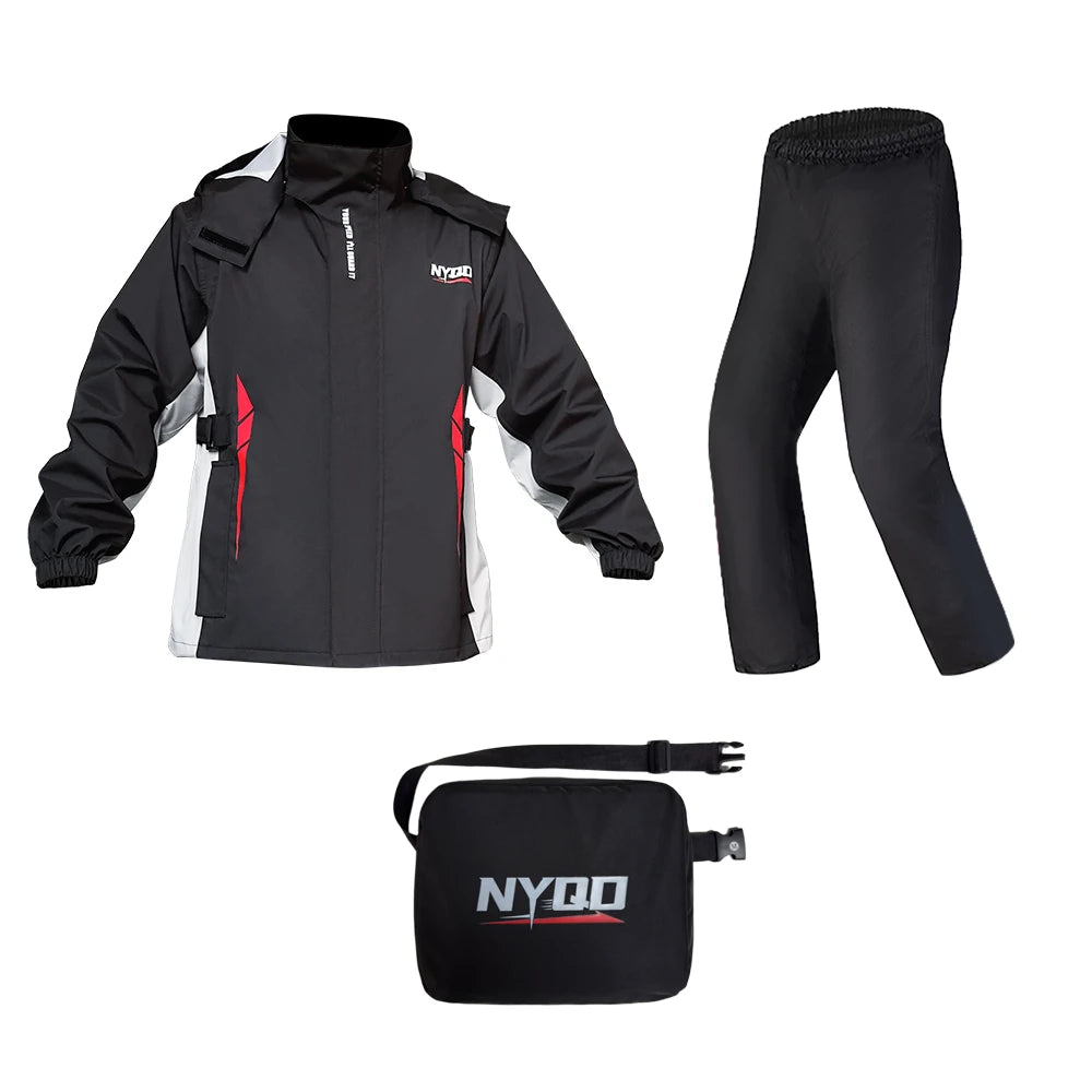 Ensemble Imperméable Complet Réfléchissant Moto et Vélo Électrique - vue 7