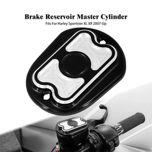 Cache de maître-cylindre de frein avant noir pour Harley-Davidson Sportster - vue 1
