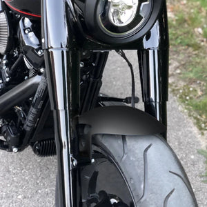 Garde-boue avant moto en fer noir brillant pour Harley-Davidson Softail Fat Boy - vue 4