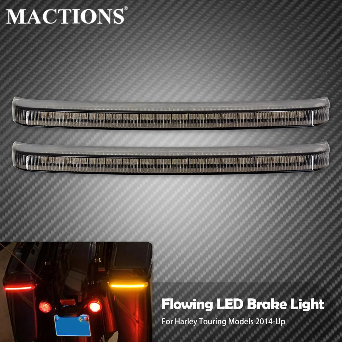 Feux LED de sacoche à effet séquentiel (clignotant/stop) pour Harley-Davidson Touring 2014-2023 – photo 1/10