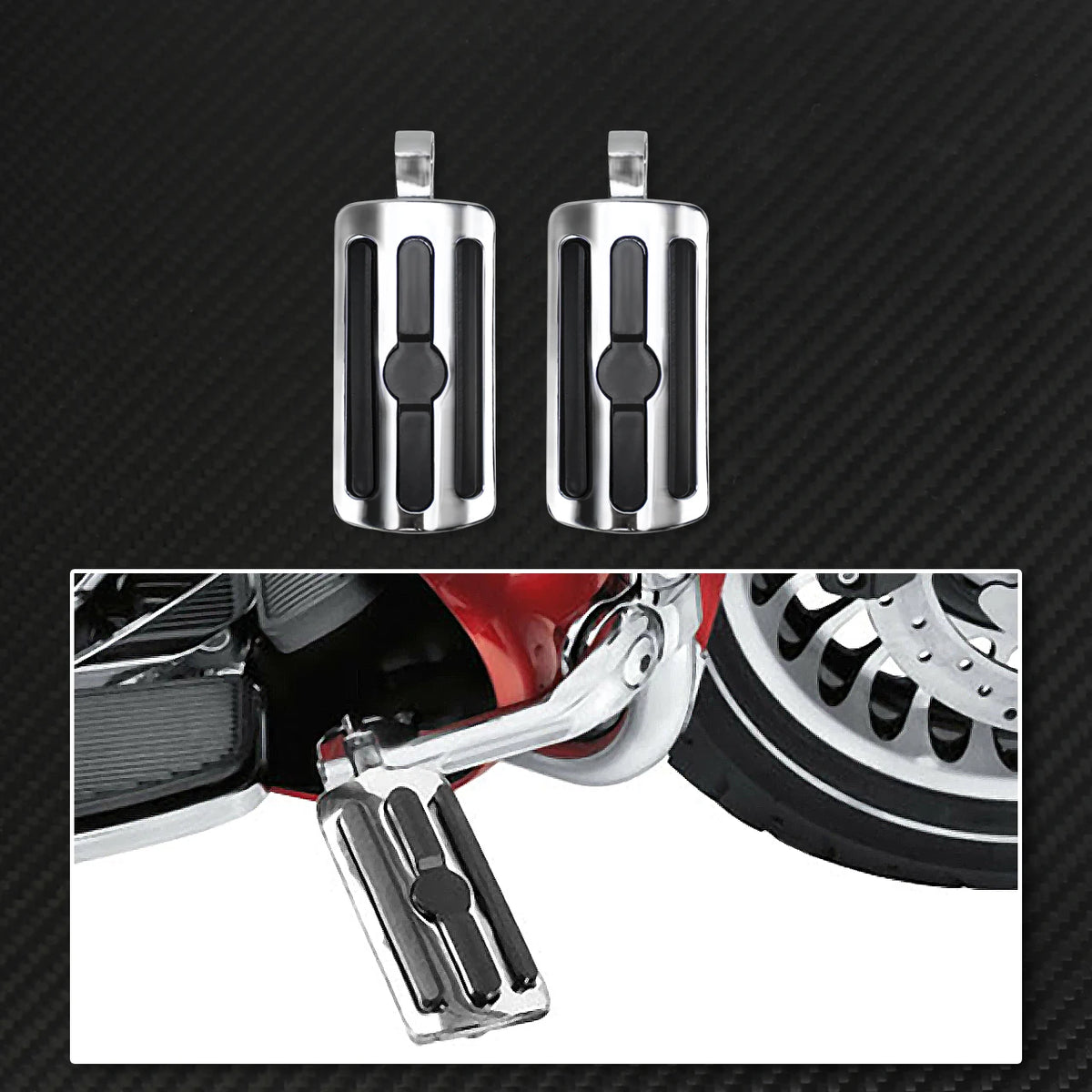 Repose-Pieds Highway 32mm pour Barre de Garde - Harley-Davidson Touring, Sportster, Softail – photo 8/12