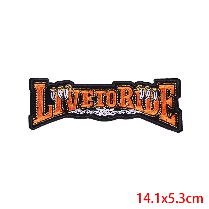 Écusson brodé biker/punk thermocollant - vue 24