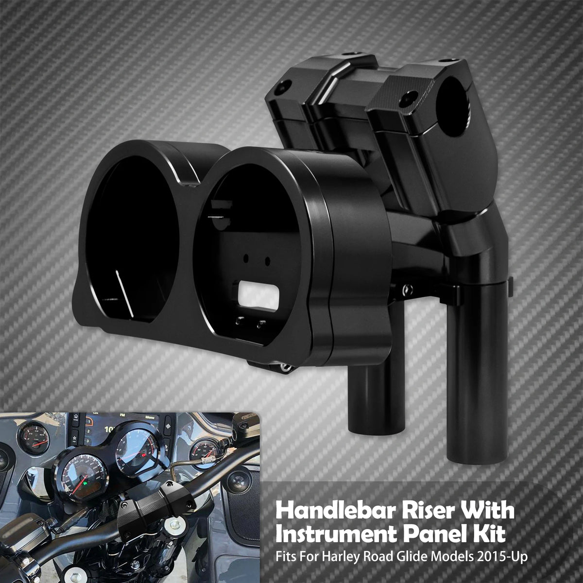 Risers de Guidon avec Support d'Instruments - Harley-Davidson Touring Road Glide 2015-2024 – photo 7/9