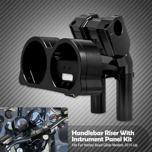 Risers de Guidon avec Support d'Instruments - Harley-Davidson Touring Road Glide 2015-2024 – photo 7/9