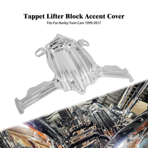 Cache chromé de bloc poussoirs moteur pour Harley-Davidson Twin Cam - vue 1