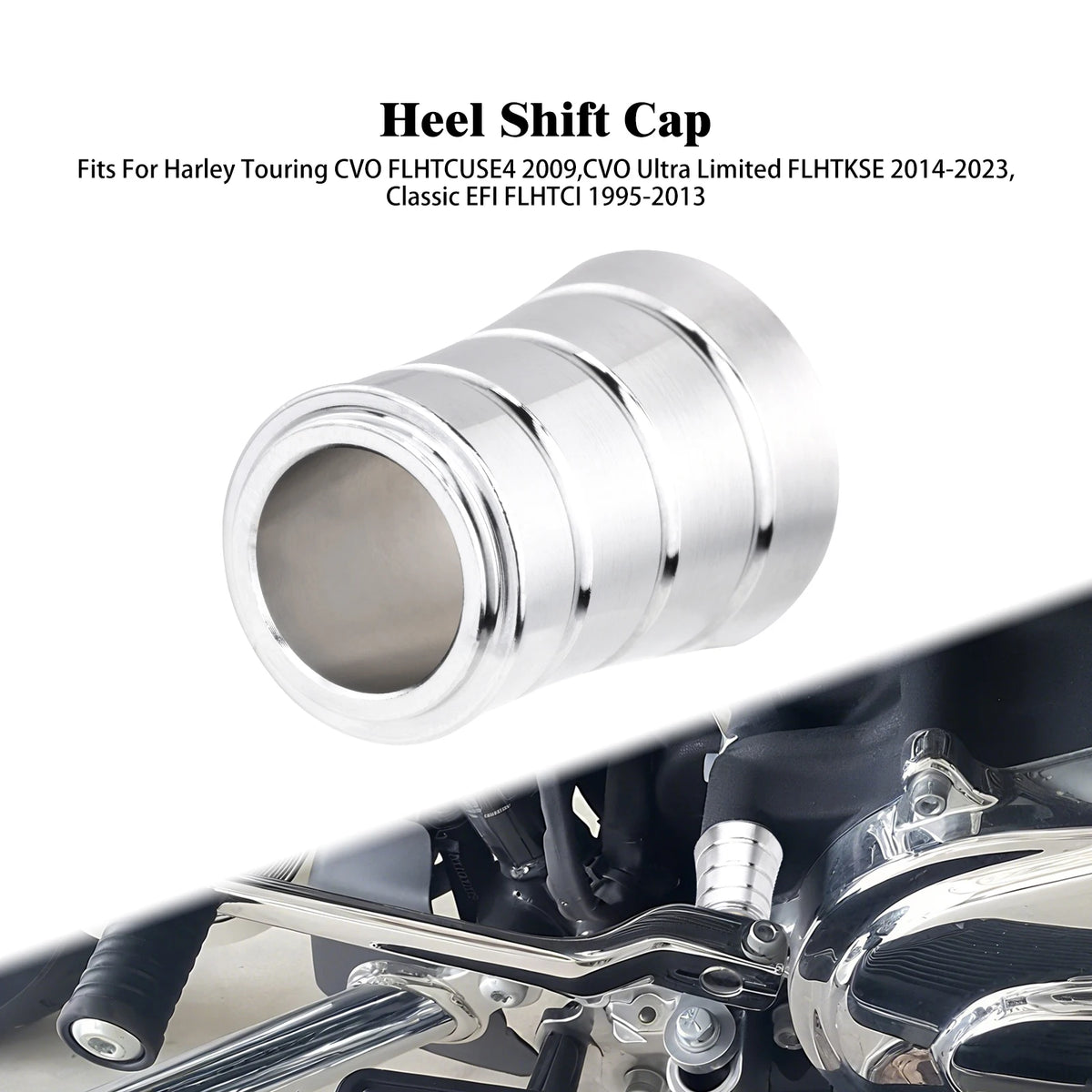 Capuchon de sélecteur talon en aluminium pour Harley Touring et CVO – photo 7/9