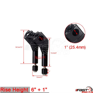 Risers de guidon T-Bar noirs pour moto Harley-Davidson Dyna - vue 22