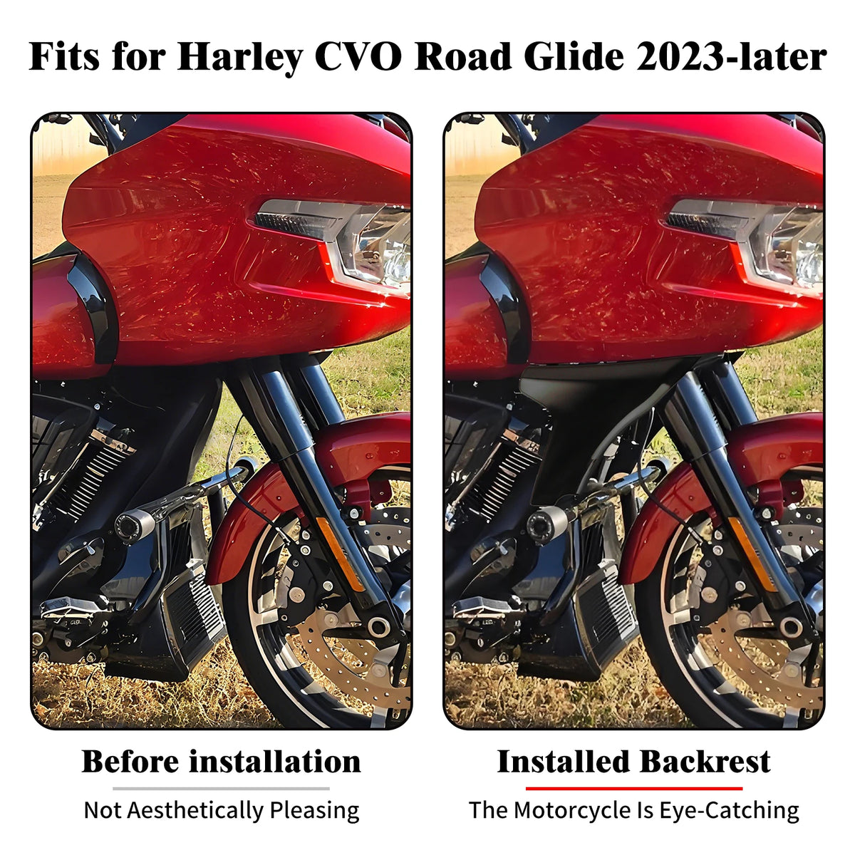 Panneaux Latéraux de Carénage avec Support (Side Fairing Spoiler) - Harley-Davidson Touring Road Glide CVO 2023-2025 – photo 2/6