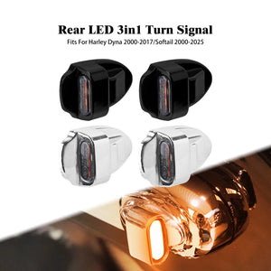 Paire de feux LED arrière 3 en 1 homologués pour Harley-Davidson - vue 1