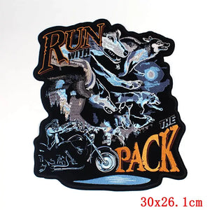 Écusson dorsal brodé biker punk crâne aigle - vue 8