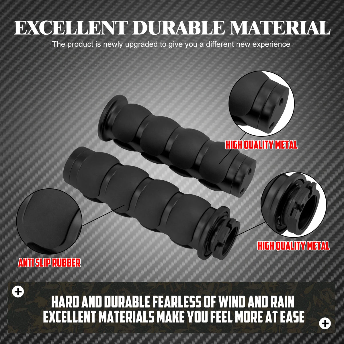Poignées de guidon 25mm (1 pouce) en aluminium pour Harley-Davidson Touring, Softail, Sportster, Dyna – photo 6/18