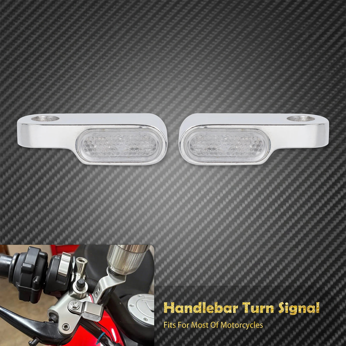 Clignotant LED Homologué E-Mark pour Guidon - Universel Harley-Davidson, BMW, Honda, Yamaha – photo 9/10