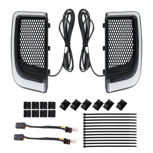 Grille de carénage bas argentée avec LED intégrée sur une Harley-Davidson Touring - vue 7