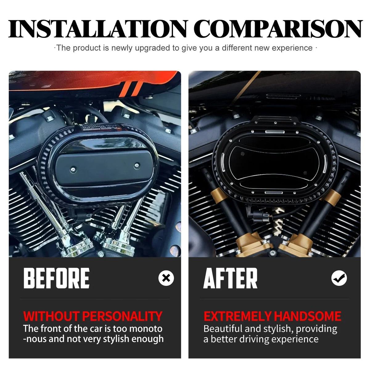 Couvercle de boîte à air ovale pour Harley M8 Touring Softail - vue 3
