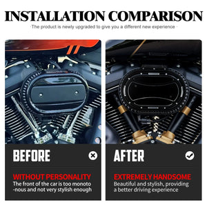 Couvercle de boîte à air ovale pour Harley M8 Touring Softail - vue 3