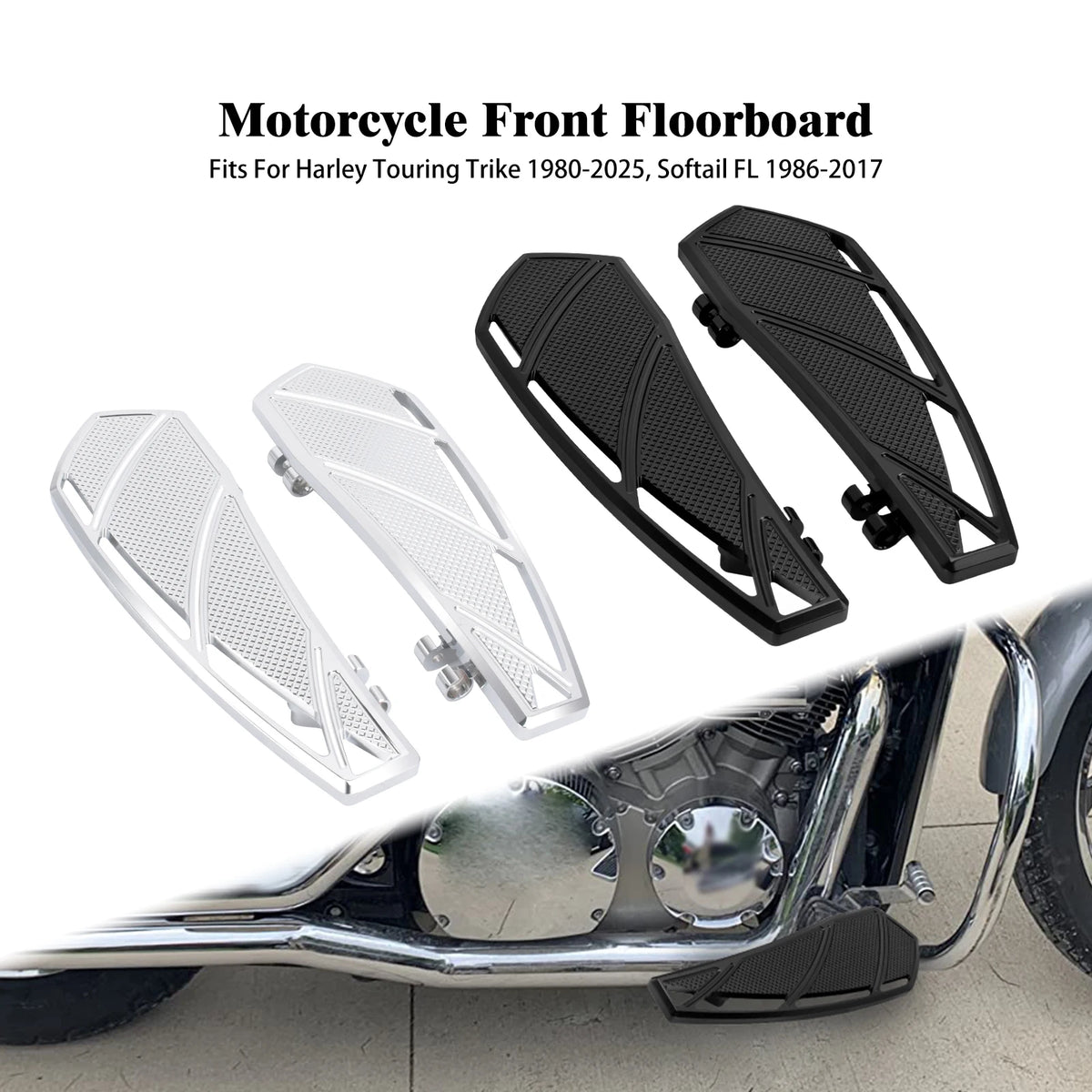 Marchepieds pilote en aluminium pour moto Harley-Davidson Touring - vue 1