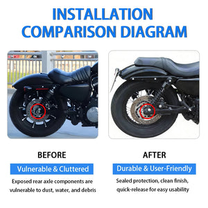 Caches d'axe arrière pour Harley Sportster - vue 2