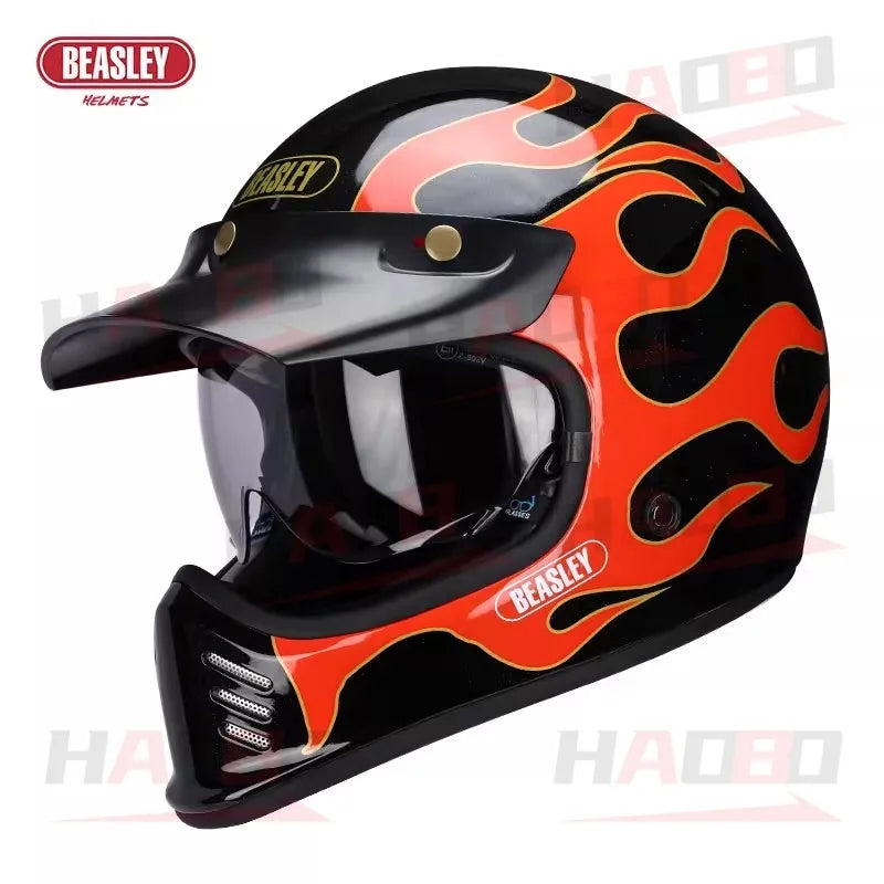 Casque moto intégral rétro - vue produit - vue 12