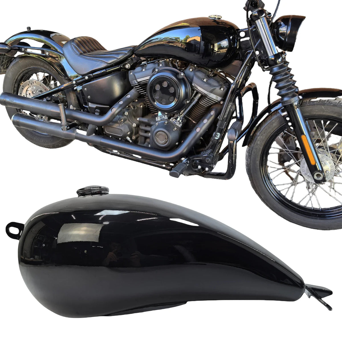 Réservoir d'essence 17 litres pour moto Harley-Davidson Softail - vue 1