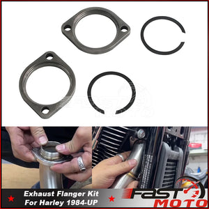 Kit de joints de bride d'échappement en acier inoxydable pour moto Harley-Davidson - vue 1
