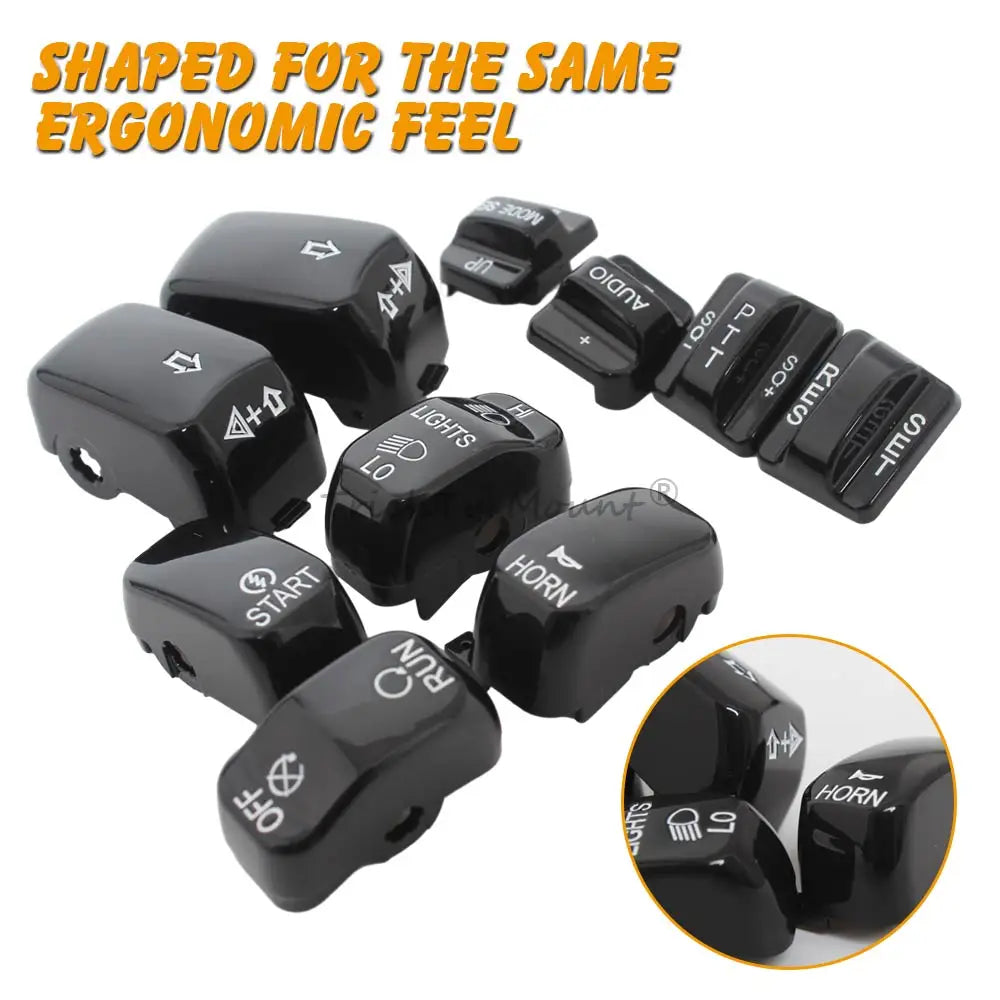 Caches de boutons de commodo pour Harley Touring - vue 4